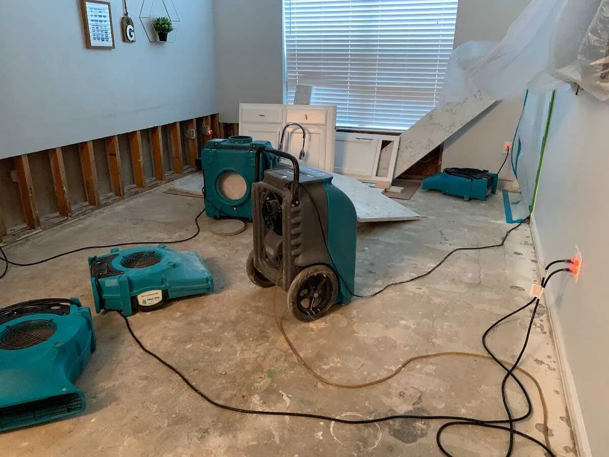 Dehumidifier in flood-cut room for Water Extraction & Removal in Ashland